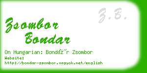 zsombor bondar business card